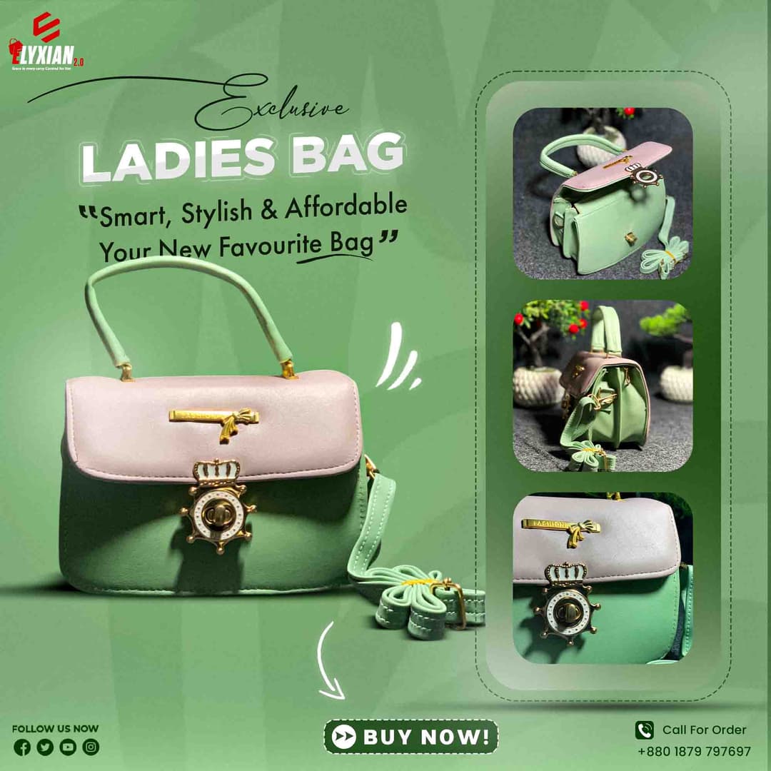 Ladies Mini Hand Bag - Bottle Green